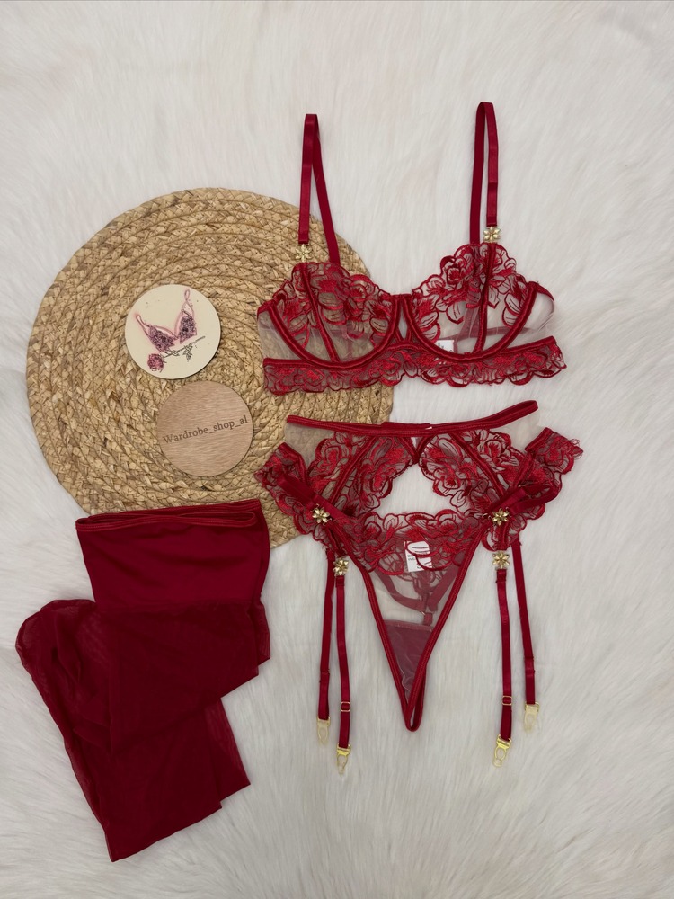 طقم ملابس داخلية نسائية باللون - مراجعة Garter Belt Set وسعره